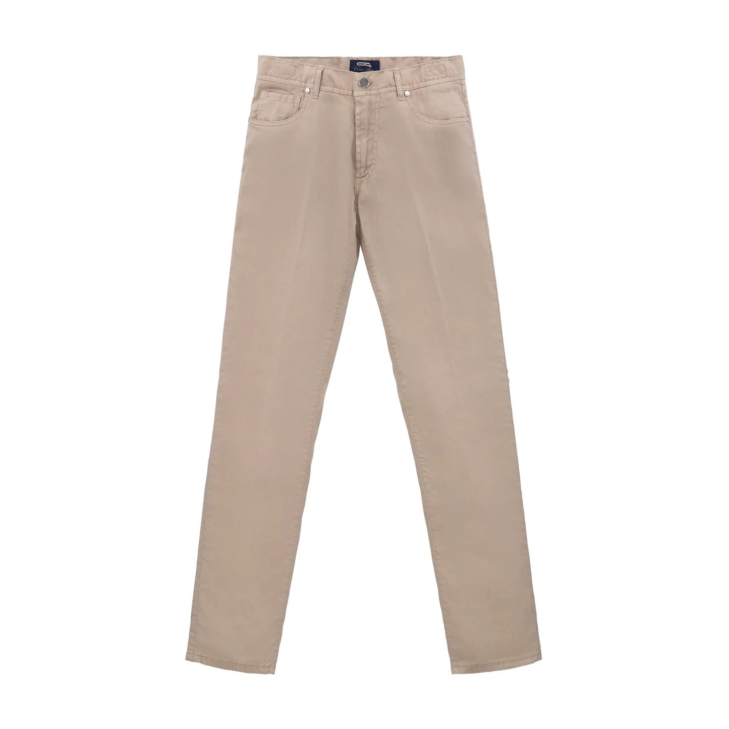 Cesare Attolini Slim - Fit Linen - Blend Jeans in Sand Brown - SARTALE