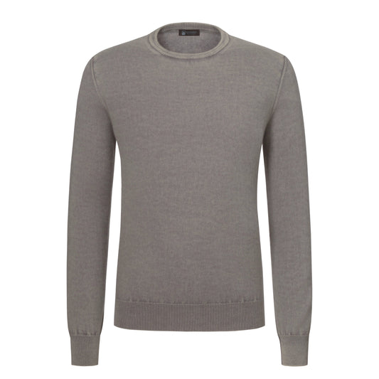 Colombo Crew - Neck Cashmere Pullover in Cool Grey - SARTALE