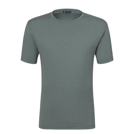 Colombo Silk - Blend T - Shirt Sweater in Sage Green - SARTALE