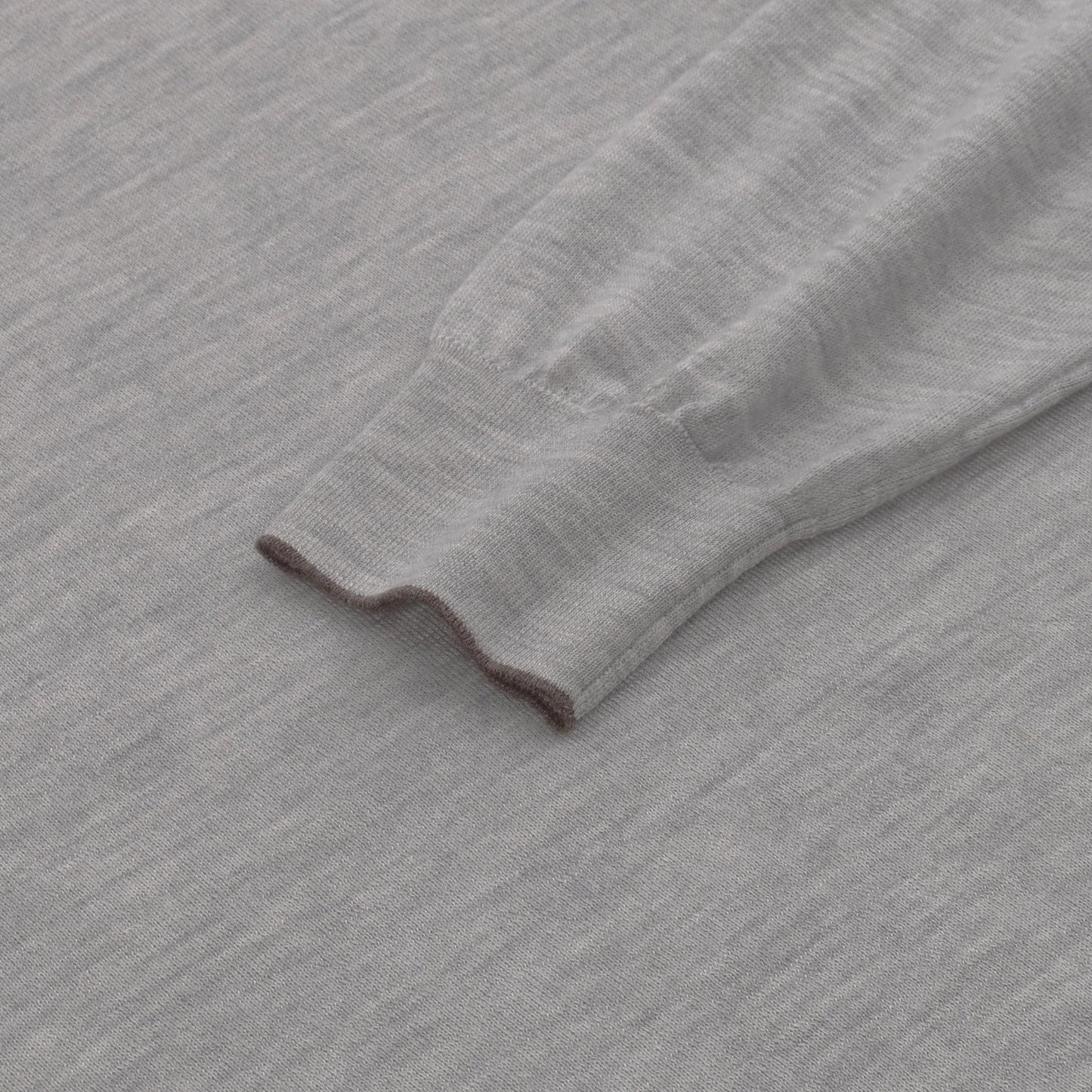 Cruciani Cashmere and Silk Crew - Neck Sweater in Light Grey Melange - SARTALE