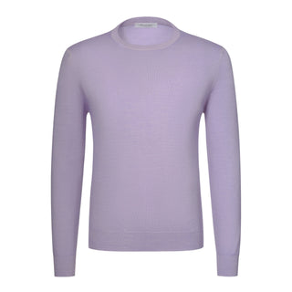 Cruciani Cashmere and Silk Crew - Neck Sweater in Orchid White - SARTALE