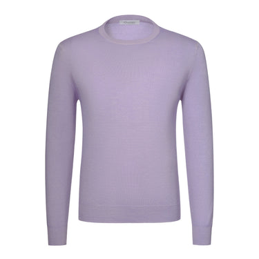 Cruciani Cashmere and Silk Crew - Neck Sweater in Orchid White - SARTALE