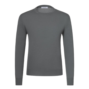 Cruciani Cashmere and Silk Crew - Neck Sweater in Smoke Green - SARTALE