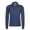 Cruciani Cashmere and Silk Sweater Polo Shirt in Royal Blue - SARTALE