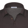 Cruciani Cashmere and Silk Sweater Polo Shirt in Wild Brown - SARTALE