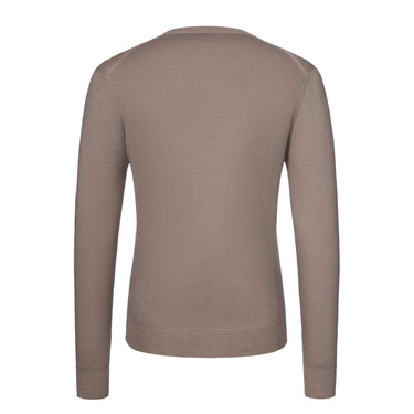 Cruciani | Cashmere and Silk Sweater V-Neck in Caramel Brown | SARTALE Cruciani | Cashmere and Silk Sweater V-Neck in Caramel Brown | SARTALE