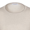 Cruciani Cotton Crew - Neck Sweater in Cream Melange - SARTALE