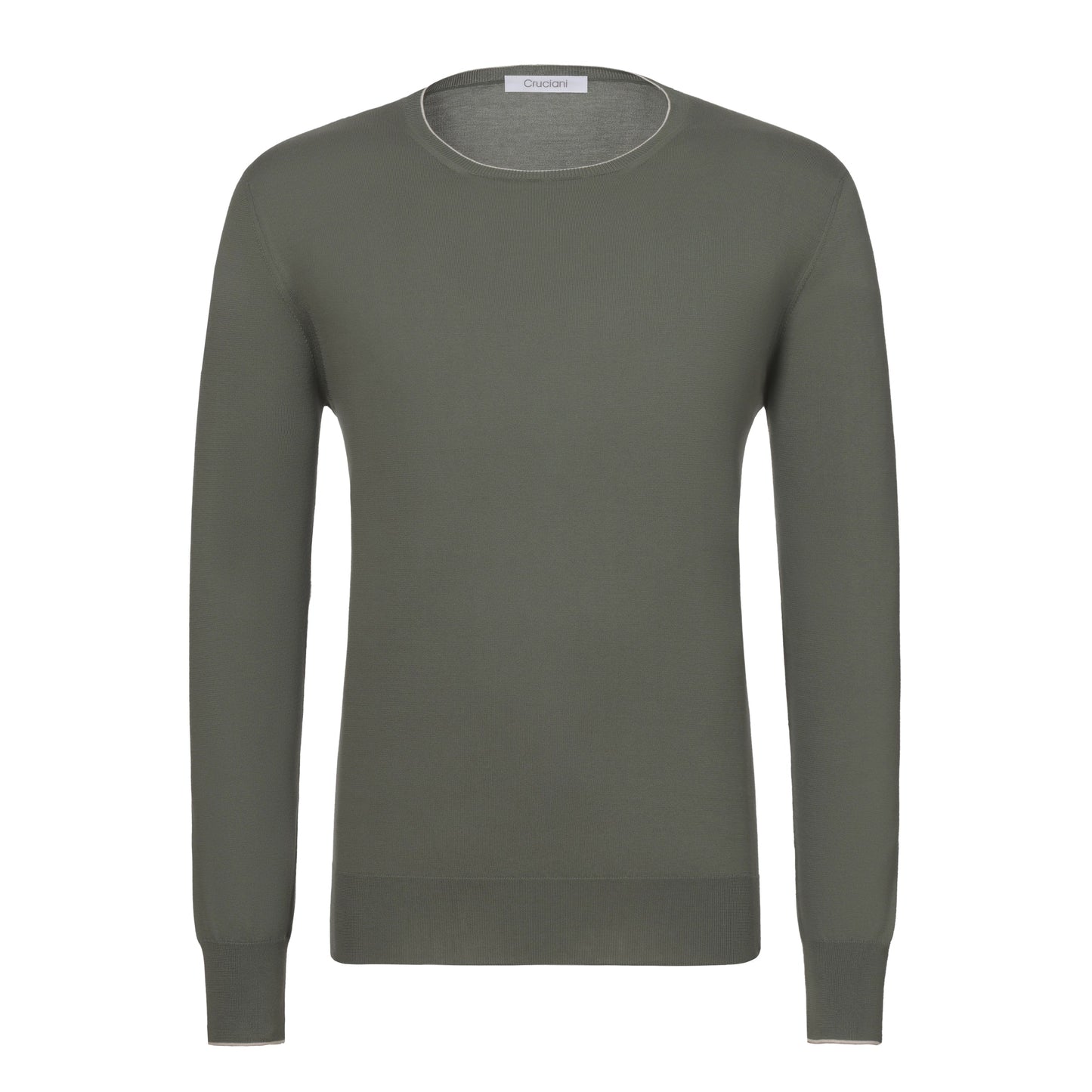 Cruciani Cotton Crew - Neck Sweater in Green - SARTALE