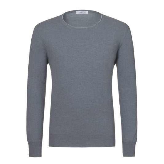 Cruciani Cotton Crew - Neck Sweater in Grey Melange - SARTALE