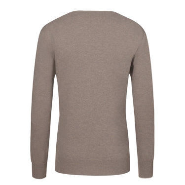 Cruciani Cotton Crew - Neck Sweater in Light Taupe - SARTALE