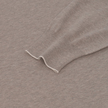 Cruciani Cotton Crew - Neck Sweater in Light Taupe - SARTALE
