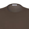 Cruciani Cotton Crew - Neck T - Shirt in Brown - SARTALE