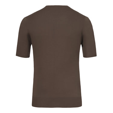 Cruciani Cotton Crew - Neck T - Shirt in Brown - SARTALE