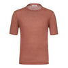 Cruciani Linen T - Shirt in Red Rusty Melange - SARTALE