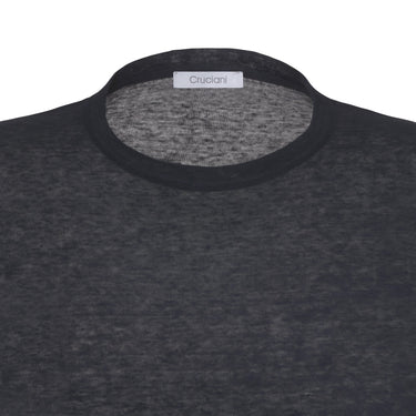 Cruciani Linen T - Shirt in Space Blue - SARTALE