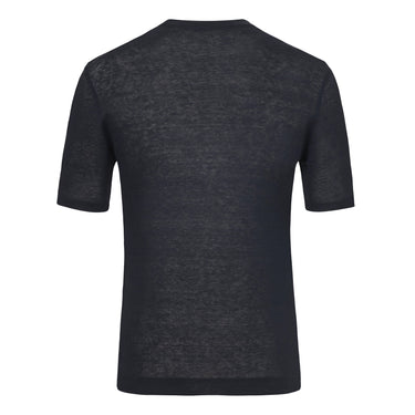 Cruciani Linen T - Shirt in Space Blue - SARTALE