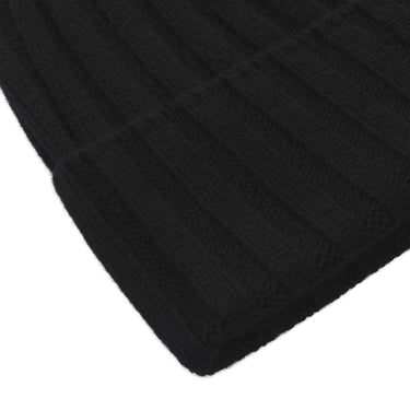 Cruciani Ribbed Cashmere Hat in Black - SARTALE