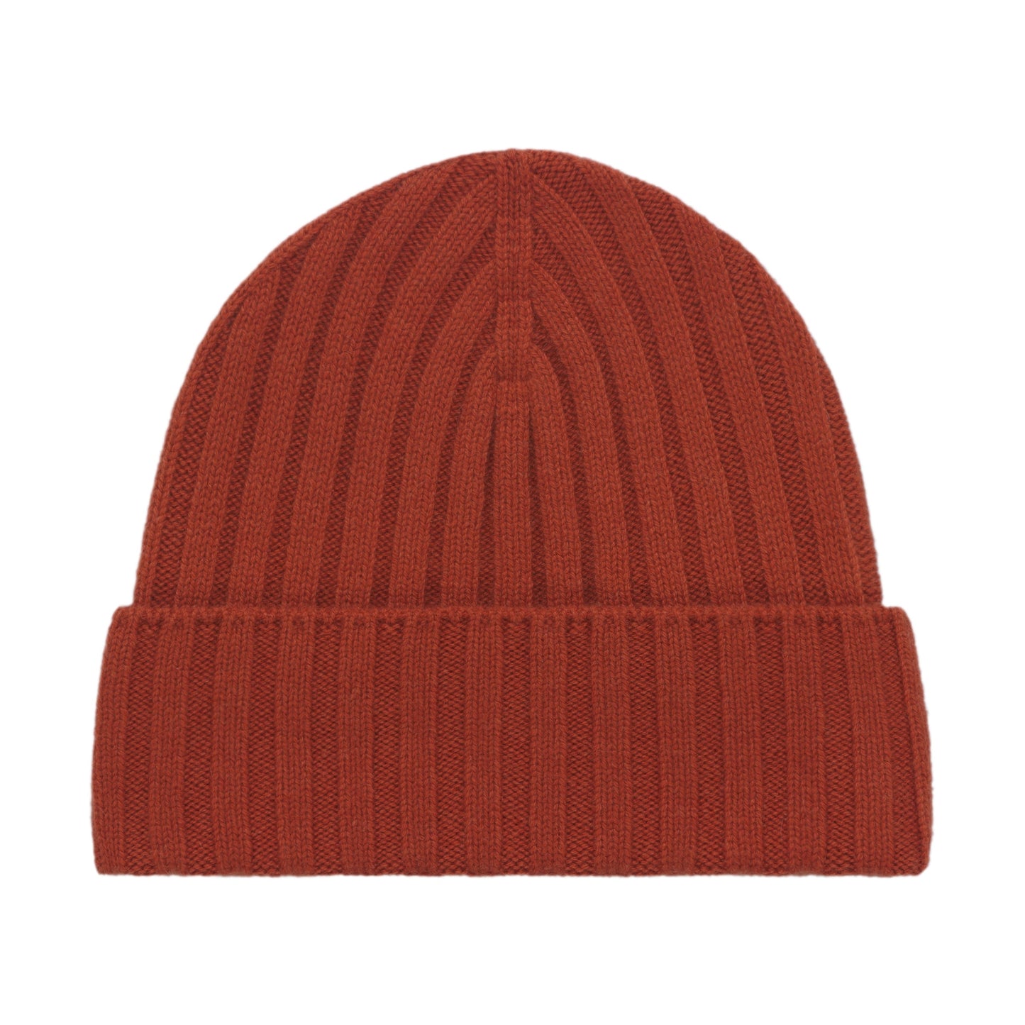 Cruciani Ribbed Cashmere Hat in Copper Red - SARTALE