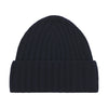 Cruciani Ribbed Cashmere Hat in Navy Blue - SARTALE