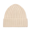Cruciani Ribbed Cashmere Hat in Vanilla Cream - SARTALE
