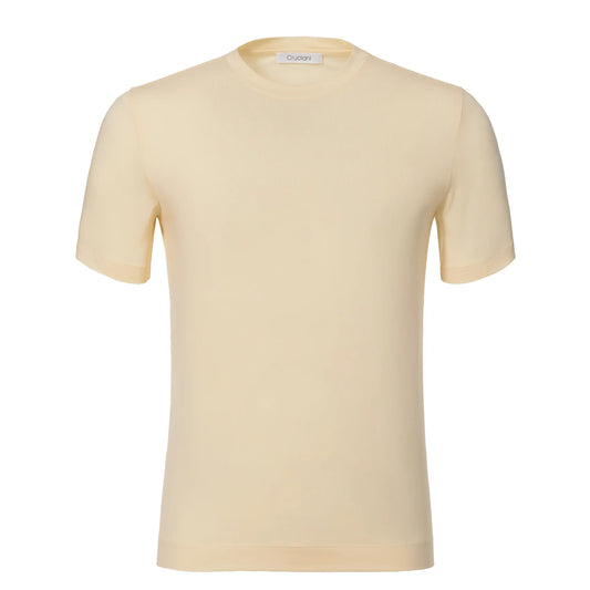 Cruciani Stretch - Cotton T - Shirt in Bourbon Vanille - SARTALE
