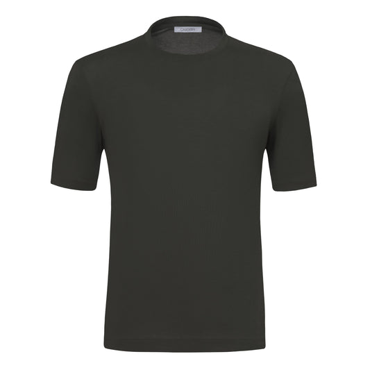 Cruciani Stretch - Cotton T - Shirt in Dark Green - SARTALE