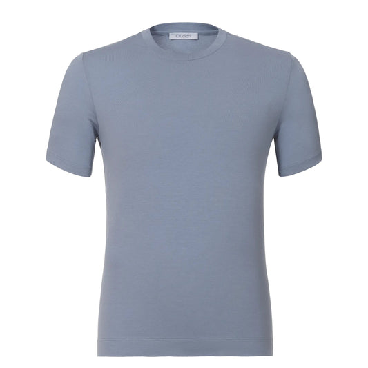 Cruciani Stretch - Cotton T - Shirt in Greyish Blue - SARTALE