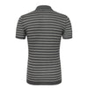 Cruciani Striped Silk and Linen - Blend Polo Shirt in Grey - SARTALE