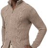 Cruciani Wool and Cashmere - Blend Zip - Up Sweater in Beige - SARTALE