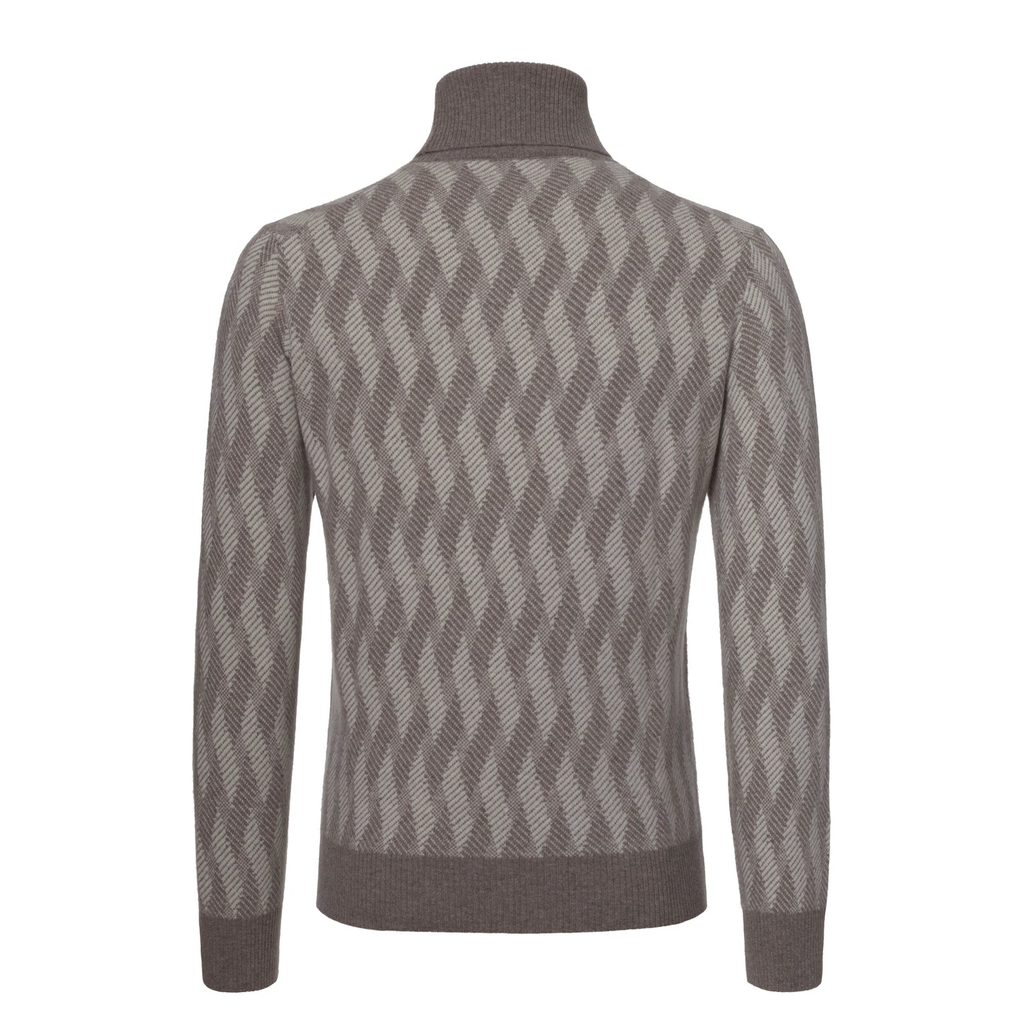 Cruciani Wool and Cashmere Turtleneck Sweater in Oak Brown - SARTALE