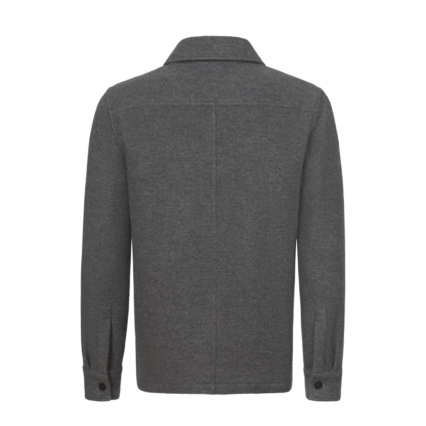 Cruciani Wool - Cashmere Overshirt in Grey Melange - SARTALE