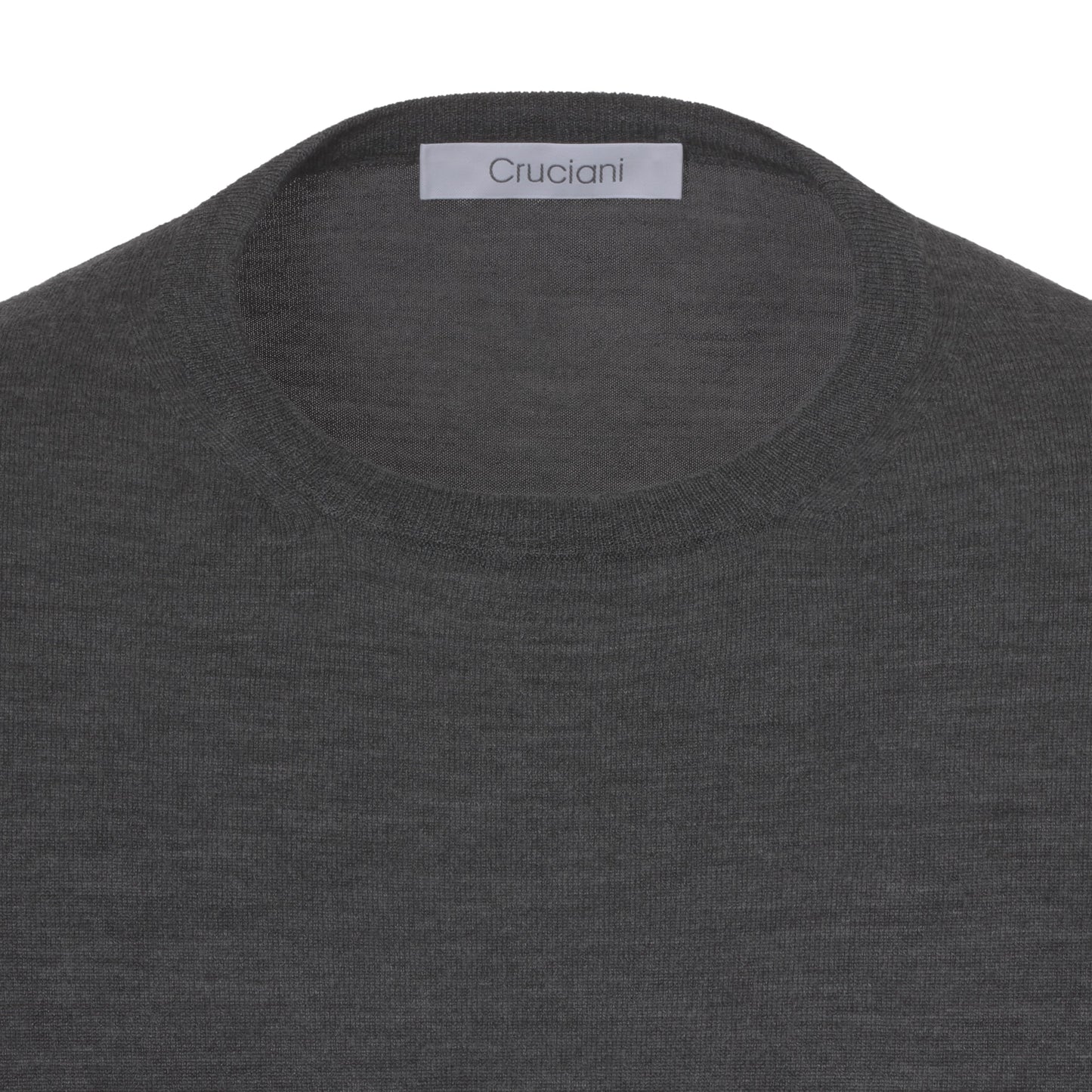 Cruciani Wool Crew - Neck Sweater in Grey Melange - SARTALE