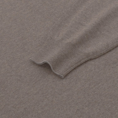 Cruciani Wool Crew - Neck Sweater in Oak Brown Melange - SARTALE