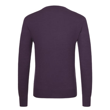 Cruciani Wool Crew - Neck Sweater in Purple - SARTALE
