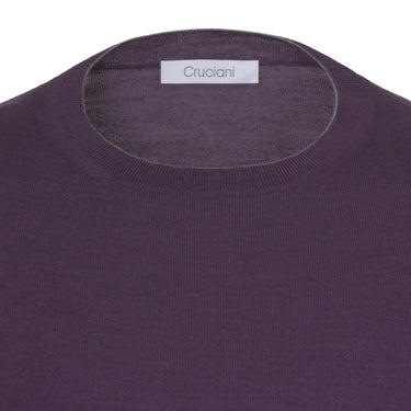 Cruciani Wool Crew - Neck Sweater in Purple - SARTALE