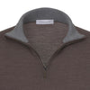Cruciani Wool Half - Zip Sweater in Grey Violet Melange - SARTALE