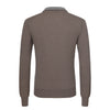 Cruciani Wool Half - Zip Sweater in Sandstone Grey Melange - SARTALE