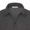 Cruciani Wool Sweater Polo Shirt in Grey Melange - SARTALE