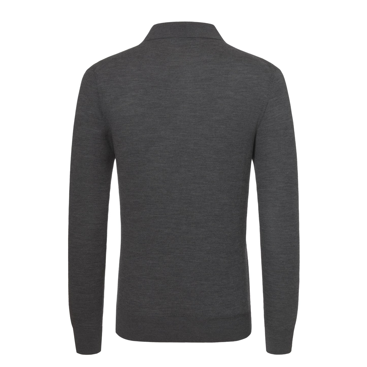 Cruciani Wool Sweater Polo Shirt in Grey Melange - SARTALE