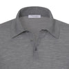 Cruciani Wool Sweater Polo Shirt in Medium Grey Melange - SARTALE