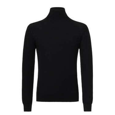Cruciani Wool Turtleneck Sweater in Black - SARTALE