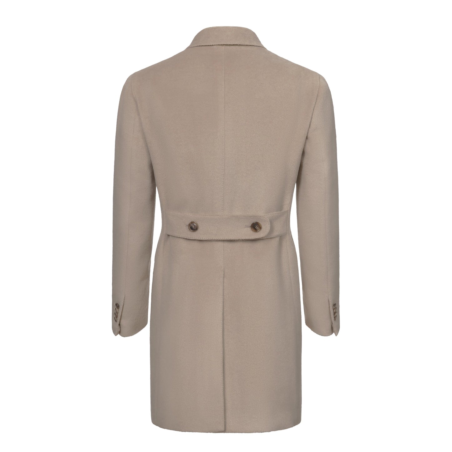 De Petrillo Double - Breasted Wool Coat in Beige. Exclusively Made for Sartale - SARTALE