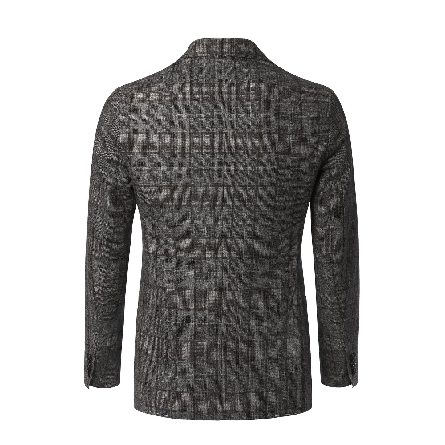 De Petrillo Single - Breasted Checked Wool Jacket in Grey. Exclusively Made for Sartale - SARTALE