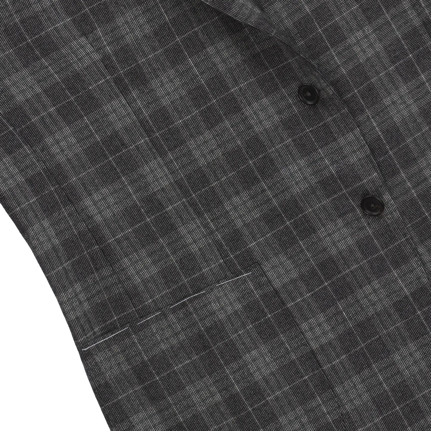 De Petrillo Single - Breasted Glencheck Wool - Blend Jacket in Grey - SARTALE