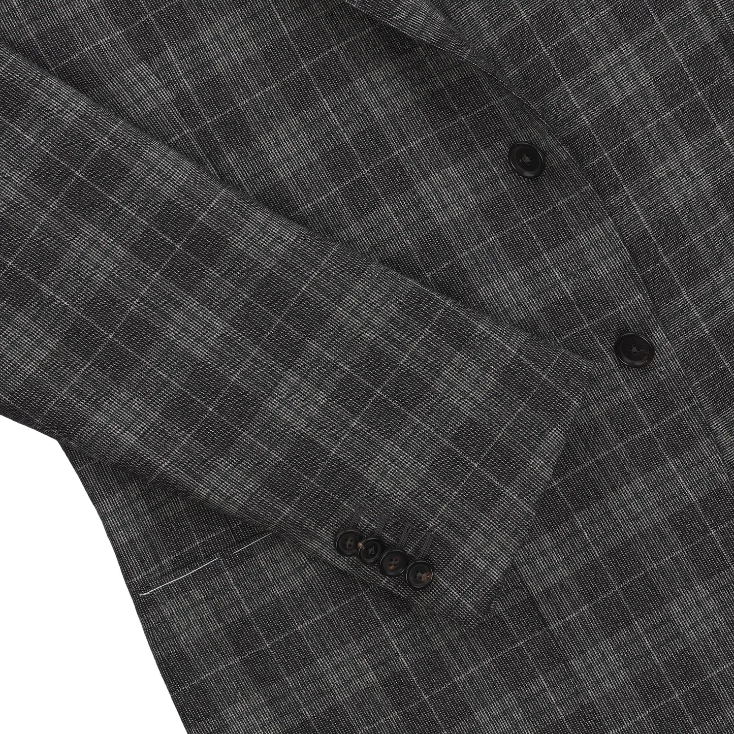 De Petrillo Single - Breasted Glencheck Wool - Blend Jacket in Grey - SARTALE