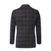 De Petrillo Single - Breasted Plaid - Check Virgin Wool Jacket in Blue. Exclusively Made for Sartale - SARTALE