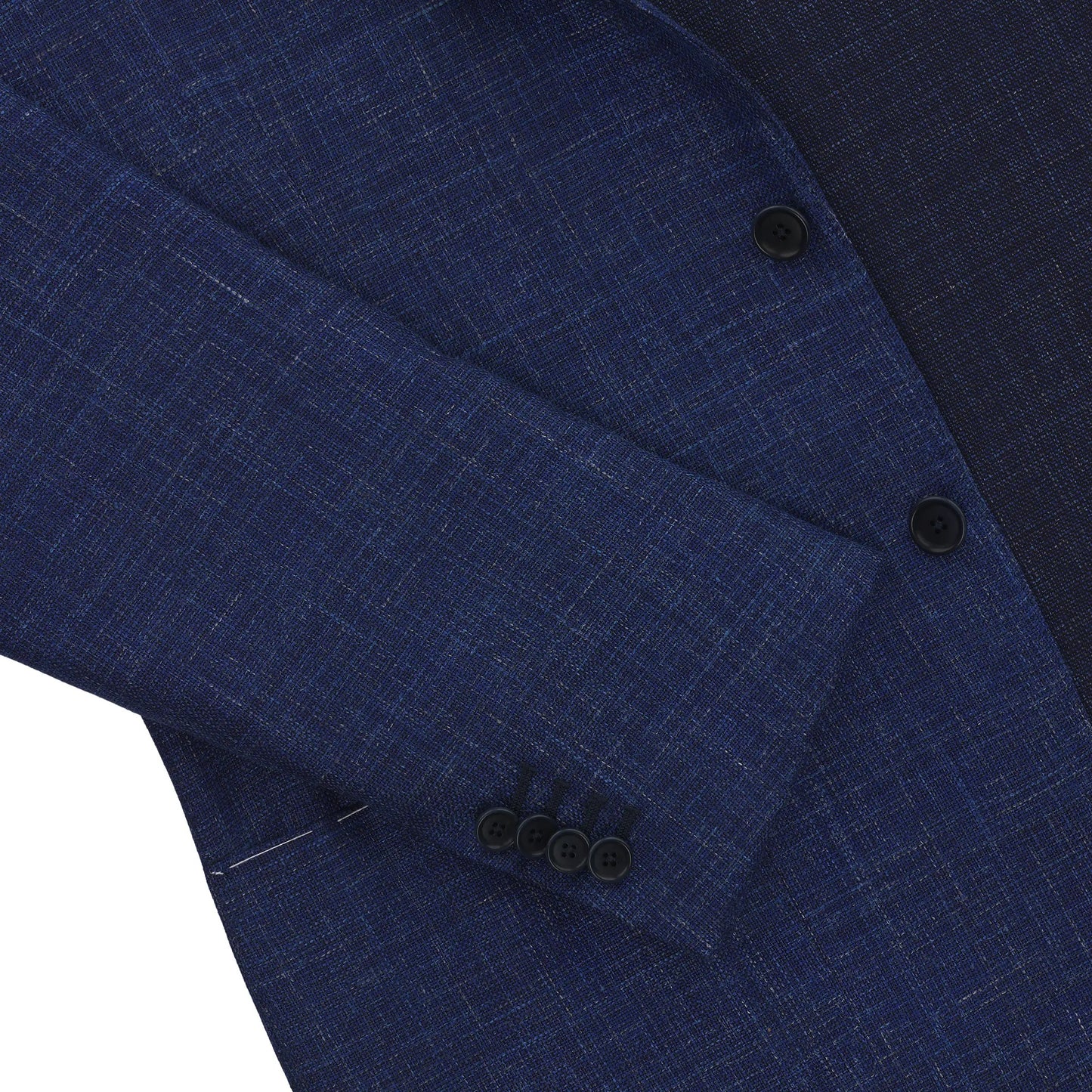 De Petrillo Single - Breasted Wool - Blend Jacket in Blue Melange - SARTALE