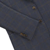 De Petrillo Single - Breasted Wool - Blend Jacket in Brown and Blue - SARTALE