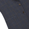 De Petrillo Single - Breasted Wool - Blend Jacket in Brown and Blue - SARTALE