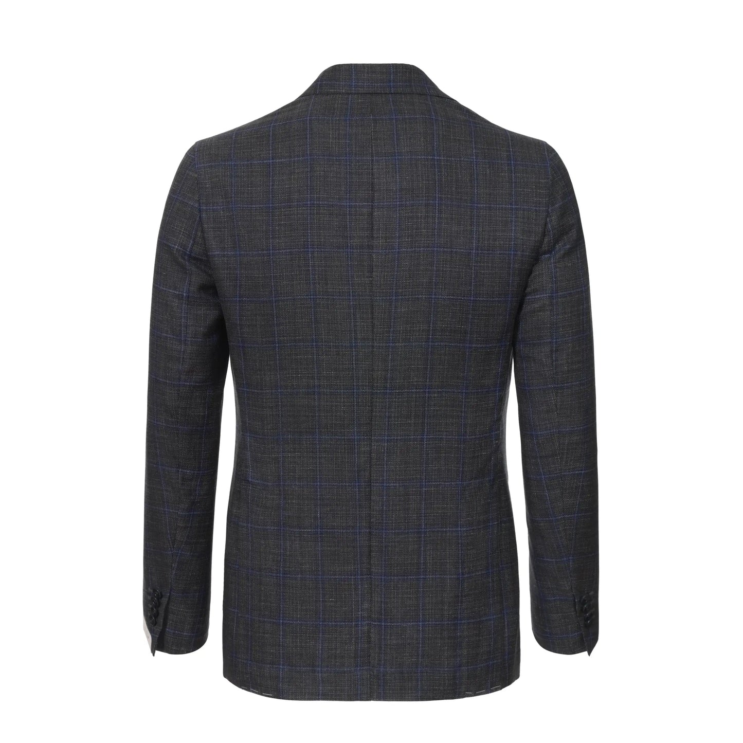 De Petrillo Single - Breasted Wool - Blend Jacket in Grey and Blue - SARTALE